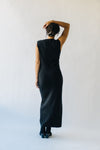 The Huish Side Stud Maxi Dress in Black