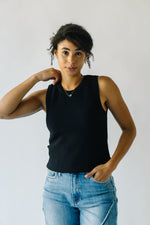 The Vankirk Ribbed Tank in Black