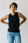 The Vankirk Ribbed Tank in Black