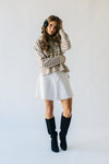 The Hagen Striped Sweater in Cream + Black