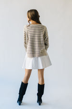 The Hagen Striped Sweater in Cream + Black