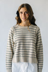 The Hagen Striped Sweater in Cream + Black