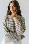 The Hagen Striped Sweater in Cream + Black