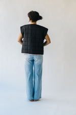 The Ragusa Trimmed Quilted Vest in Black