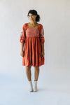 The Gorris Embroidered Peasant Dress in Rust