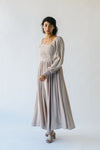 The Zwirner Ruched Bodice Maxi Dress in Taupe