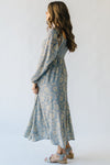 The Kindstrom Floral Midi Dress in Dusty Blue