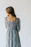 The Kindstrom Floral Midi Dress in Dusty Blue