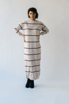 The Steinfath Striped Sweater Dress in Natural + Black