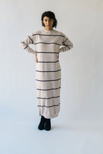 The Steinfath Striped Sweater Dress in Natural + Black