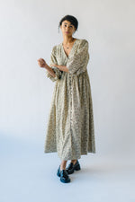 The Menick Button-Up Maxi Dress in Leopard