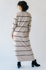 The Steinfath Striped Sweater Dress in Natural + Black