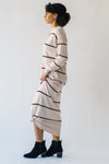 The Steinfath Striped Sweater Dress in Natural + Black