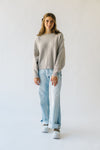 The Hominick Textured Mock Neck Sweater in Stone