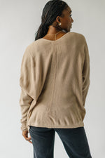 The Bowers Waffle Textured Cardigan in Taupe