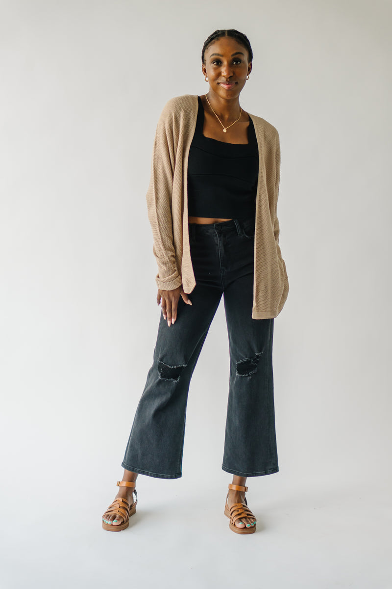 The Bowers Waffle Textured Cardigan in Taupe – Piper & Scoot