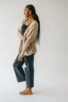 The Bowers Waffle Textured Cardigan in Taupe