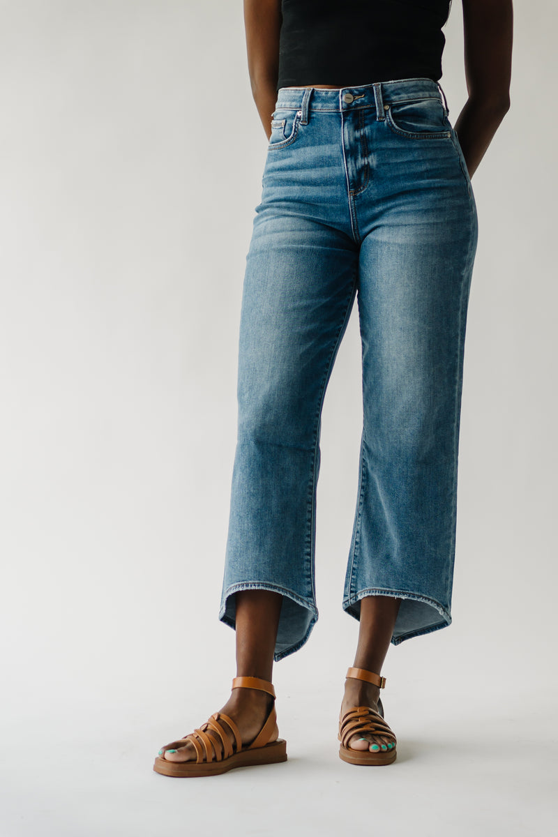The Ollie High Rise Wide Leg Jean in Dark Blue
