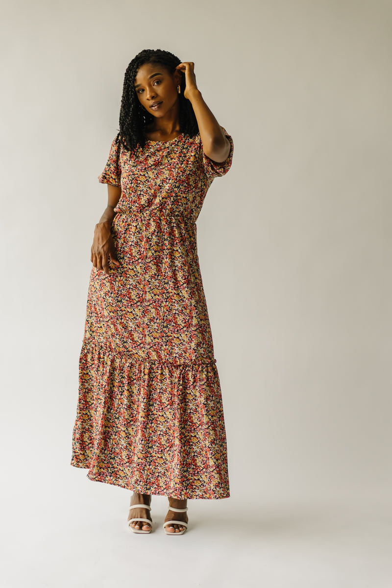 The Lollie Floral Maxi Dress in Pink Multi