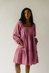 The Callahan Square Neck Dress in Mauve