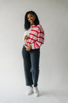 The Sarasota Striped Two-Tone Sweater in Pink Multi