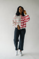 The Sarasota Striped Two-Tone Sweater in Pink Multi