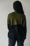 The Strike Casual Pocket Sweater in Olive + Black
