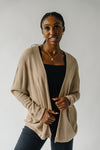 The Bowers Waffle Textured Cardigan in Taupe