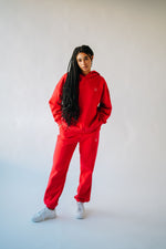 The Tina Cozy Hoodie in Red