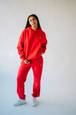 The Tina Cozy Hoodie in Red