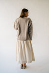 The Richert Contrast Binding Sweater in Sand