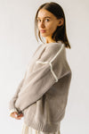 The Richert Contrast Binding Sweater in Sand