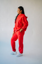 The Tina Cozy Hoodie in Red