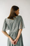 The Pineda Smocked Detail Midi Dress in Sage