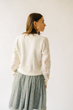 The Branwen Embroidered Sweater in Cream + Mocha