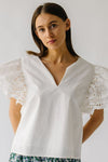 The Mallette Eyelet Blouse in Off White