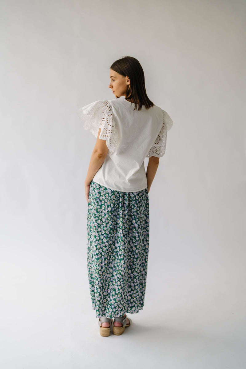 The Mallette Eyelet Blouse in Off White