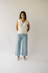 The Giarla Polka Dot Wide Leg Jean in Light Denim