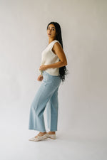 The Giarla Polka Dot Wide Leg Jean in Light Denim