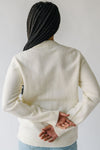 The Lundwall Satin Bow Sweater in Ivory