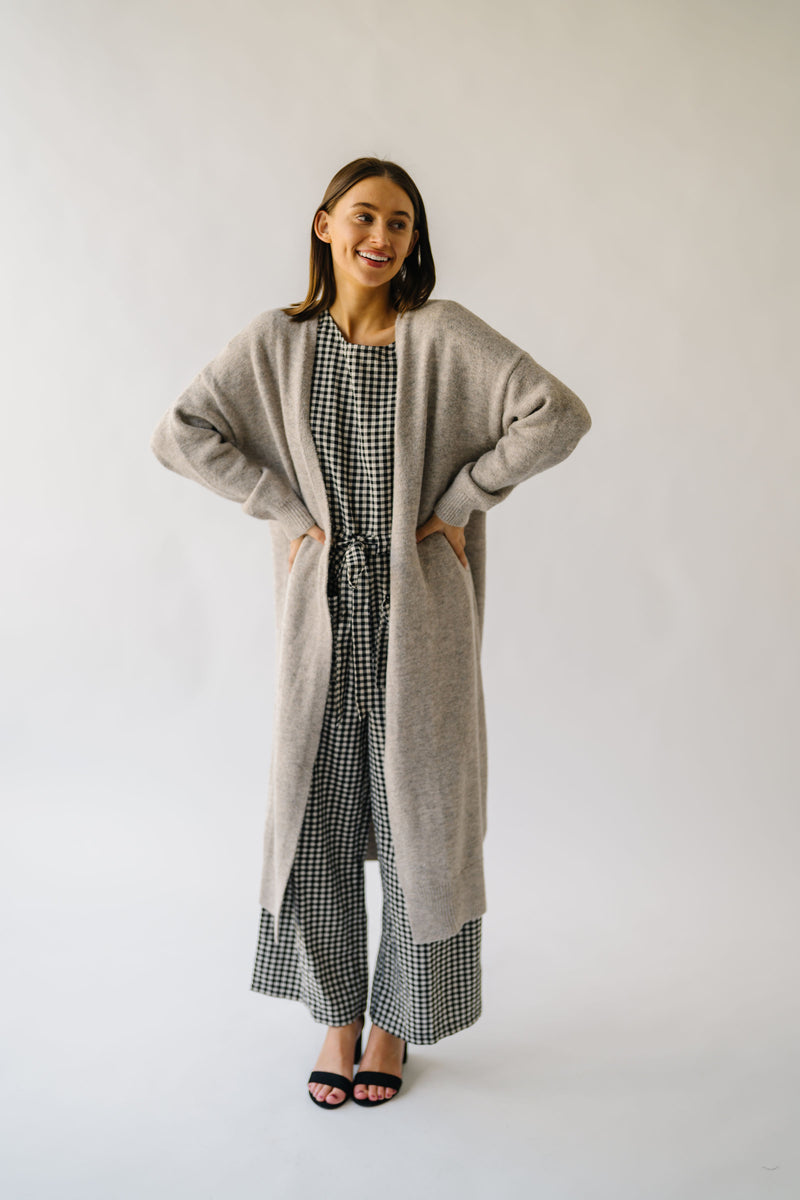 The Lammers Cardigan in Heather Stone