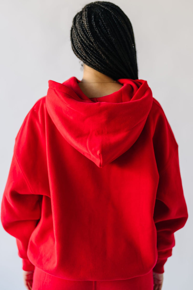 The Tina Cozy Hoodie in Red