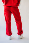 The Fey Smile Joggers in Red