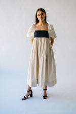 The Ambreen Puff Sleeve Maxi Dress in Beige