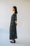 The Gregerson Velvet Midi Dress in Black