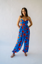 The Gillis Floral Jumpsuit in Blue Multi