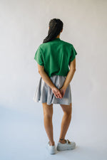 The Kezla Mock Neck Sweater in Kelly Green