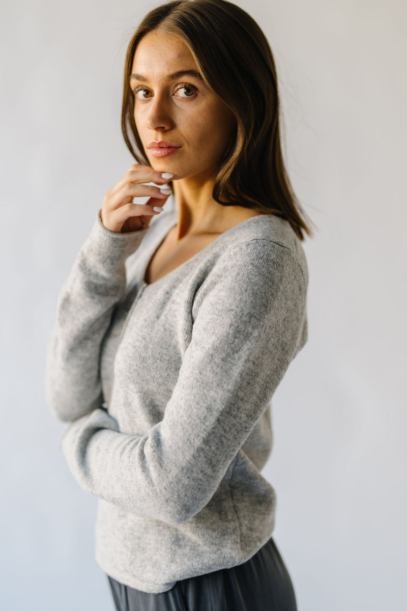 The Lavaka Lightweight Sweater in Grey