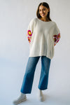 The Maggart Floral Knit Sweater in Ivory