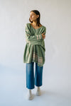 The Donakey Batwing Striped Sweater in Olive + Oatmeal